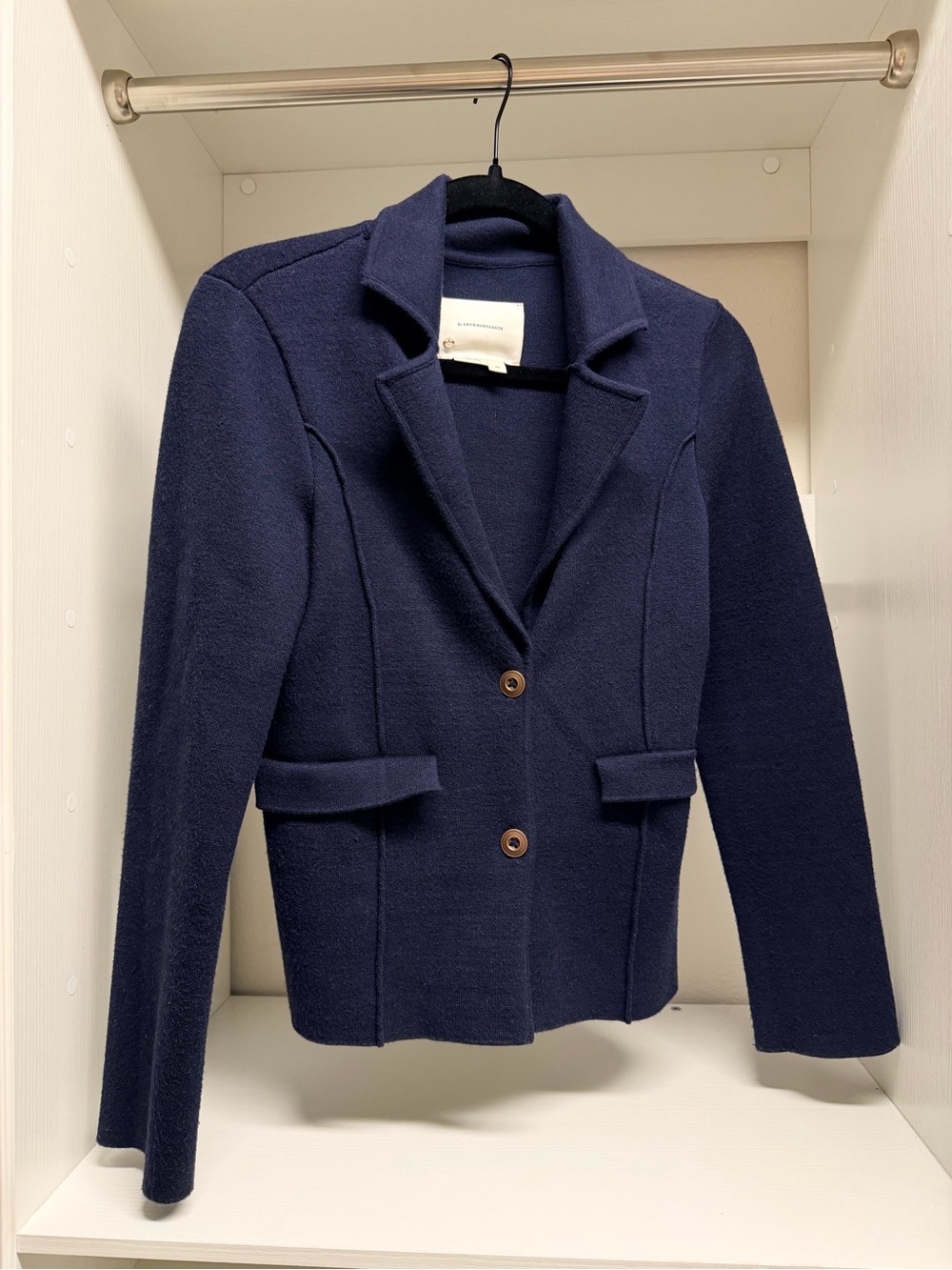 NEVER WORN Anthropologie Navy Tailored Blazer Jacket Size XS
